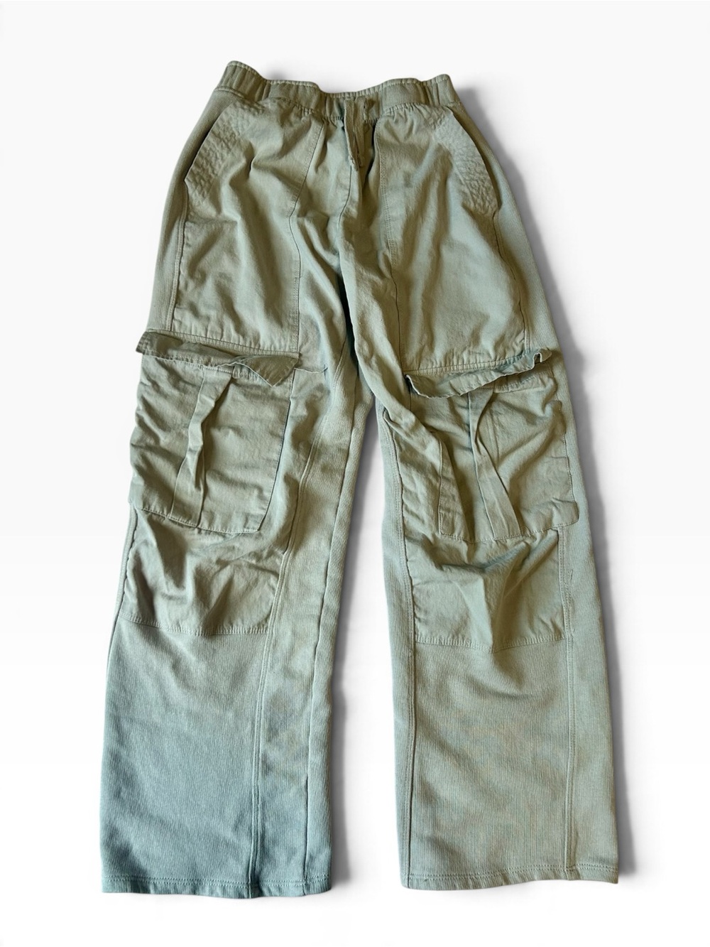 Zara Kids Sage Green Wide Leg Cargo Pants Size 13–14